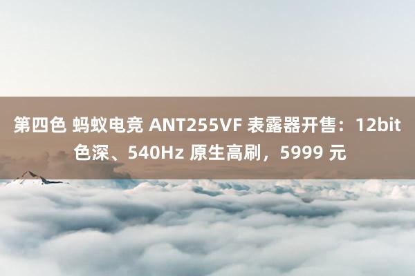 第四色 蚂蚁电竞 ANT255VF 表露器开售：12bit 色深、540Hz 原生高刷，5999 元