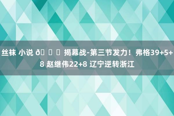 丝袜 小说 🏀揭幕战-第三节发力！弗格39+5+8 赵继伟22+8 辽宁逆转浙江